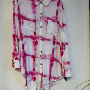 CALIA Pink Tie-Dye Tunic M & L